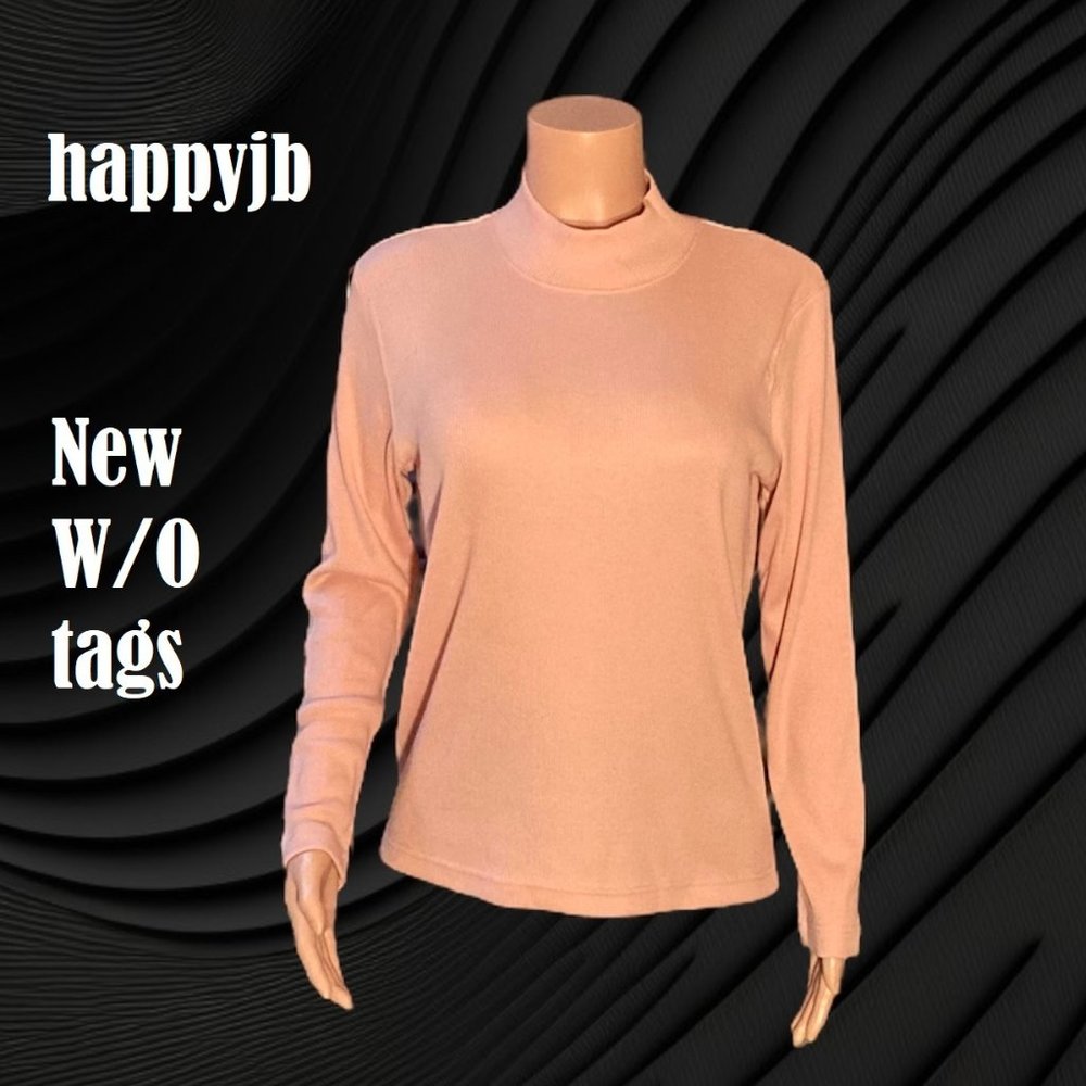 NWOT Hasting & Smith Vintage 80s 90s Knit Top Long Sleeve Pink Size M Medium